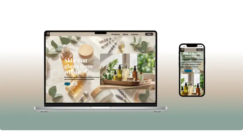 Skinova Skincare Mockup bg